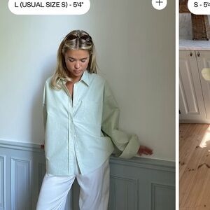 Djerf Avenue Breezy Shirt Green L